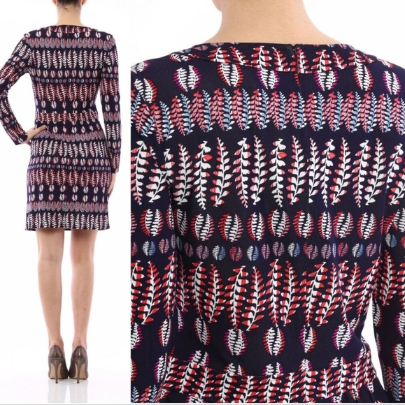 Tory Burch Fantasy Spring Fern Printed Long sleeve Dress - Picture 2 of 9